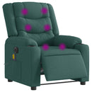 Massagesessel Stoff Dunkelgrün
