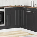 Küchen-Eckunterschrank Kalmar Holzwerkstoff Schwarz