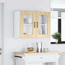 Küchen-Hängeschrank Mit Glastür Sonoma-Eiche Holzwerkstoff Sonoma Eiche