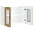 Küchen-Hängeschrank Mit Glastür Sonoma-Eiche Holzwerkstoff Sonoma Eiche