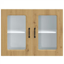 Küchen-Hängeschrank Mit Glastür Artisan-Eiche Holzwerkstoff Eiche Handwerklich