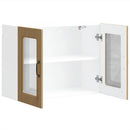Küchen-Hängeschrank Mit Glastür Artisan-Eiche Holzwerkstoff Eiche Handwerklich