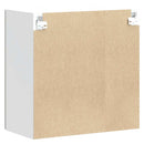 Küchen-Hängeschrank Mit Glastür Holzwerkstoff Hochglanz-Weiß