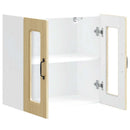 Küchen-Hängeschrank Mit Glastür Sonoma-Eiche Holzwerkstoff Sonoma Eiche