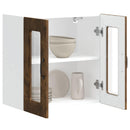 Küchen-Hängeschrank Mit Glastür Holzwerkstoff Räuchereiche