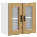 Küchen-Hängeschrank Mit Glastür Artisan-Eiche Holzwerkstoff Eiche Handwerklich