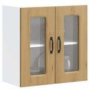 Küchen-Hängeschrank Mit Glastür Artisan-Eiche Holzwerkstoff Eiche Handwerklich