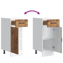 Küchen-Unterschrank Lucca -Optik Holzwerkstoff Altholz