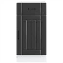 Küchen-Unterschrank Lucca Holzwerkstoff Schwarz