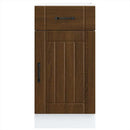 Küchen-Unterschrank Lucca Braun Eichen-Optik Holzwerkstoff Braune Eiche