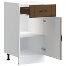 Küchen-Unterschrank Lucca Braun Eichen-Optik Holzwerkstoff Braune Eiche