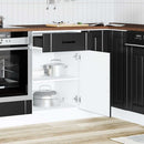 Küchen-Unterschrank Lucca Holzwerkstoff Schwarz