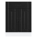 Küchen-Unterschrank Lucca Holzwerkstoff Schwarz