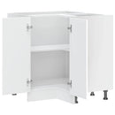 Küchen-Eckunterschrank Lucca Holzwerkstoff Weiß
