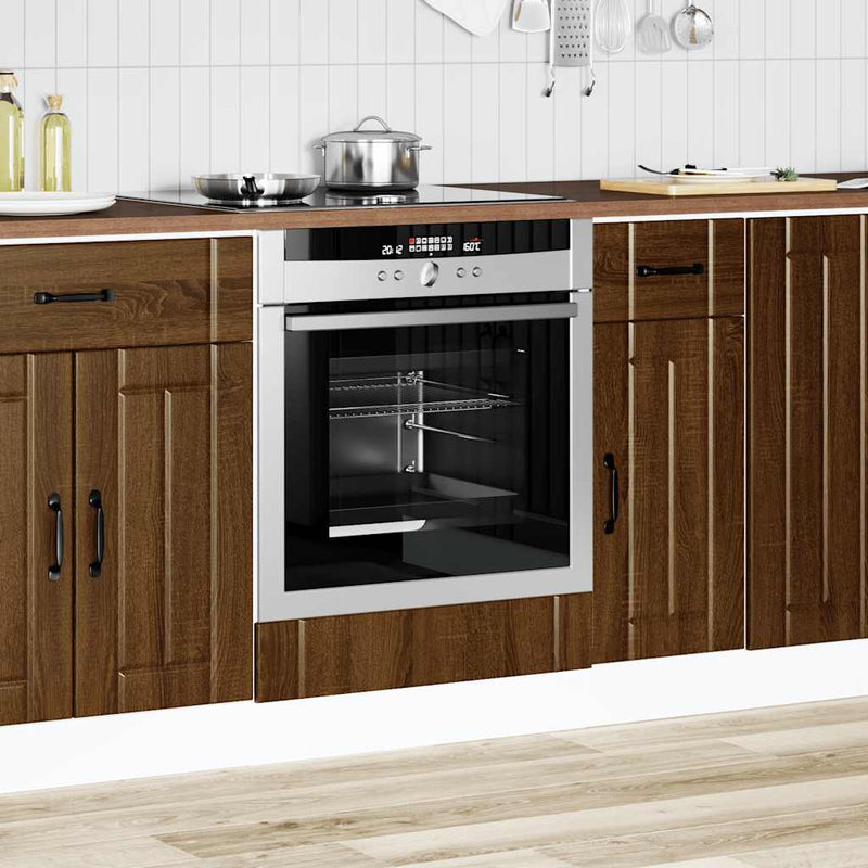 Herdumbauschrank Lucca Braun Eichen-Optik Holzwerkstoff Braune Eiche