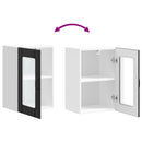 Küchen-Hängeschrank Mit Glastür Lucca Schwarz
