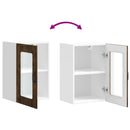 Küchen-Hängeschrank Mit Glastür Lucca Räuchereiche