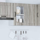 Küchen-Hängeschrank Mit Glastür Lucca Grau Sonoma