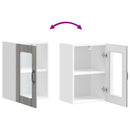 Küchen-Hängeschrank Mit Glastür Lucca Grau Sonoma