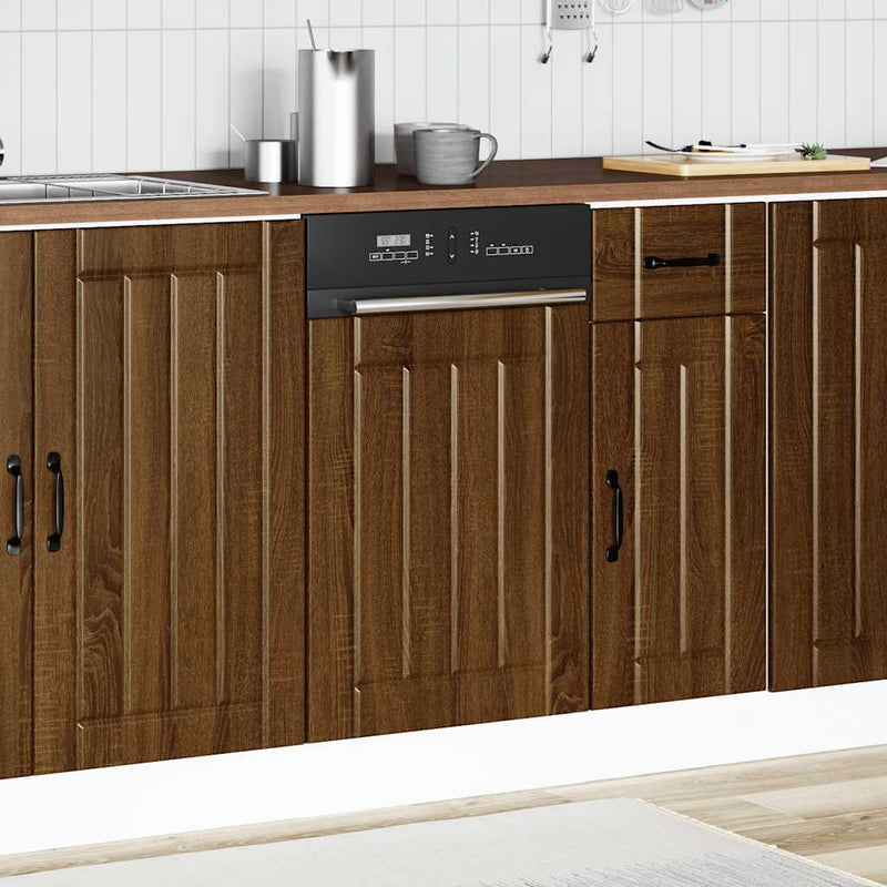Geschirrspülerblende Lucca Braun Eichen-Optik Holzwerkstoff Braune Eiche