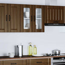Küchen-Hängeschrank Mit Glastür Lucca Braun Eichen-Optik Braune Eiche