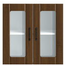 Küchen-Hängeschrank Mit Glastür Lucca Braun Eichen-Optik Braune Eiche