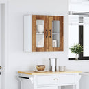 Küchen-Hängeschrank Mit Glastür -Optik Holzwerkstoff Altholz