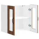 Küchen-Hängeschrank Mit Glastür -Optik Holzwerkstoff Altholz