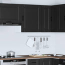 Küchen-Hängeschrank Porto Holzwerkstoff Schwarz