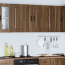 Küchen-Hängeschränke 2 Stk. Braun Eichen-Optik Holzwerkstoff Braune Eiche