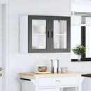 Küchen-Hängeschrank Mit Glastür Porto Schwarz