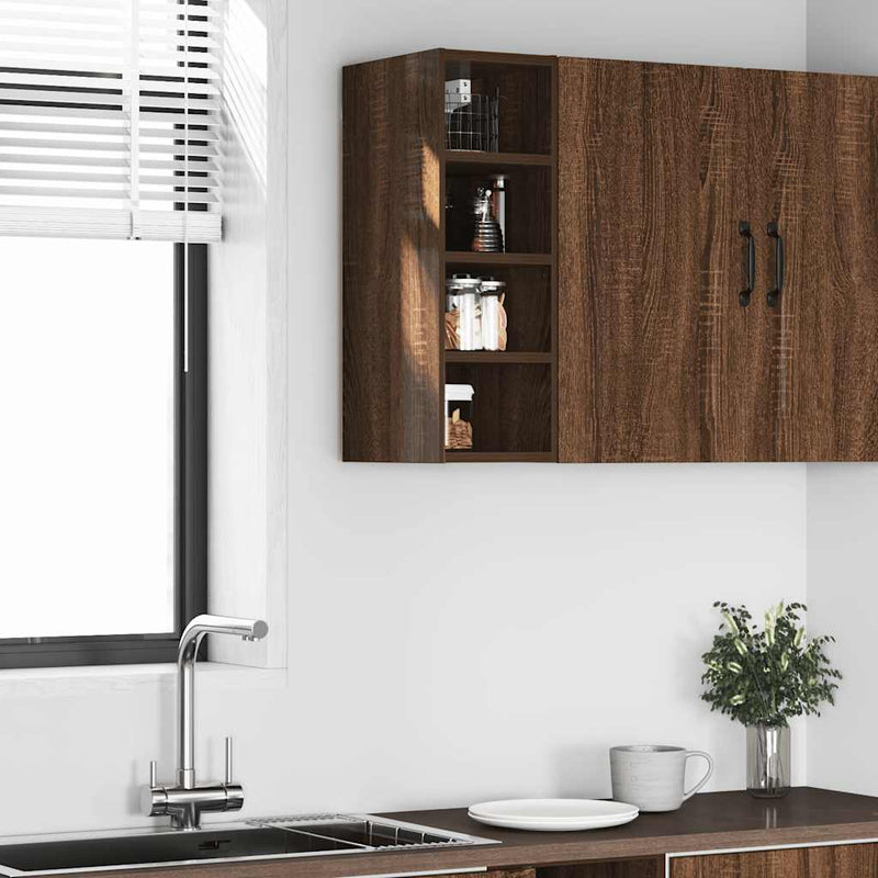 Hängeschrank Braun Eichen-Optik 20X29,5X60 Cm Holzwerkstoff Braune Eiche