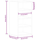 Hängeschrank 30X29,5X60 Cm Holzwerkstoff Betongrau