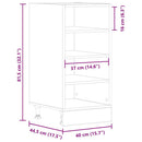 Unterschrank -Optik 40X44,5X81,5 Cm Holzwerkstoff Altholz