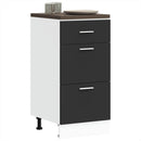 Unterschrank 40X46X81,5 Cm Holzwerkstoff Schwarz