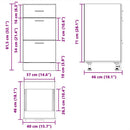Unterschrank 40X46X81,5 Cm Holzwerkstoff Betongrau