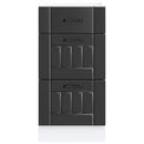 Küchen-Unterschrank Lucca Holzwerkstoff Schwarz