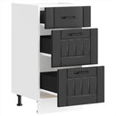 Küchen-Unterschrank Lucca Holzwerkstoff Schwarz