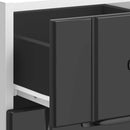 Küchen-Unterschrank Lucca Holzwerkstoff Schwarz
