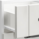Küchen-Unterschrank Lucca Holzwerkstoff Hochglanz-Weiß