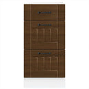 Küchen-Unterschrank Lucca Braun Eichen-Optik Holzwerkstoff Braune Eiche