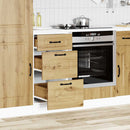 Küchenunterschrank Kalmar Artisan-Eiche Holzwerkstoff Eiche Handwerklich