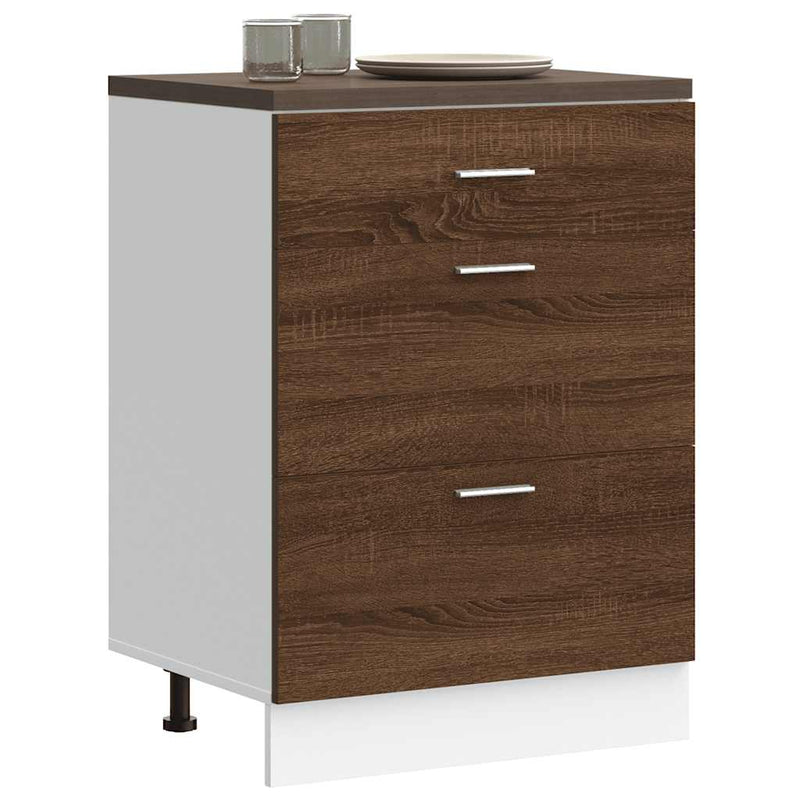 Hängeschrank Braun Eichen-Optik 20X29,5X60 Cm Holzwerkstoff Braune Eiche