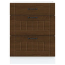 Küchen-Unterschrank Lucca Braun Eichen-Optik Holzwerkstoff Braune Eiche
