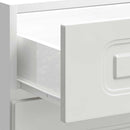 Küchenunterschrank Kalmar Holzwerkstoff Hochglanz-Weiß