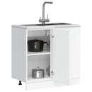 Spülenunterschrank Lucca Holzwerkstoff Weiß