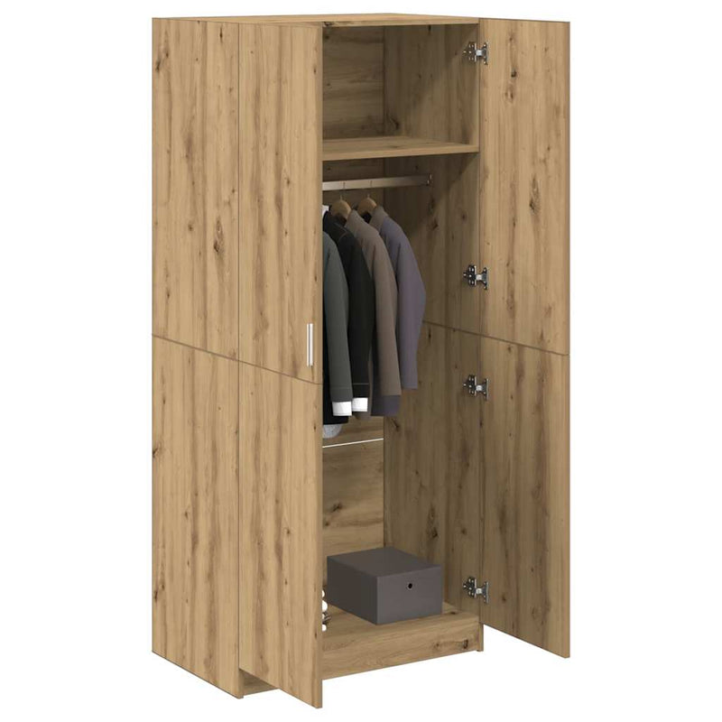 Kleiderschrank 80X52X180 Cm Holzwerkstoff