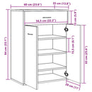 Schuhschrank -Optik 60X35X84 Cm Holzwerkstoff