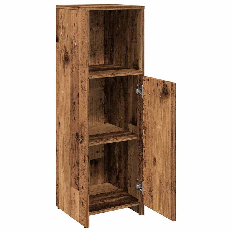 Badschrank Altholz-Optik 30x30x95 cm Holzwerkstoff