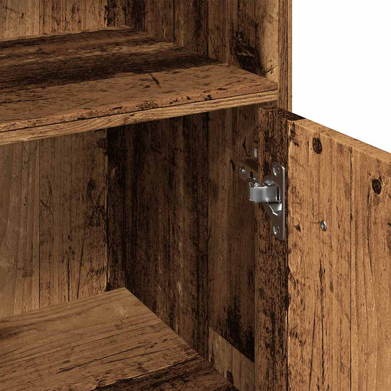 Badschrank Altholz-Optik 30x30x95 cm Holzwerkstoff